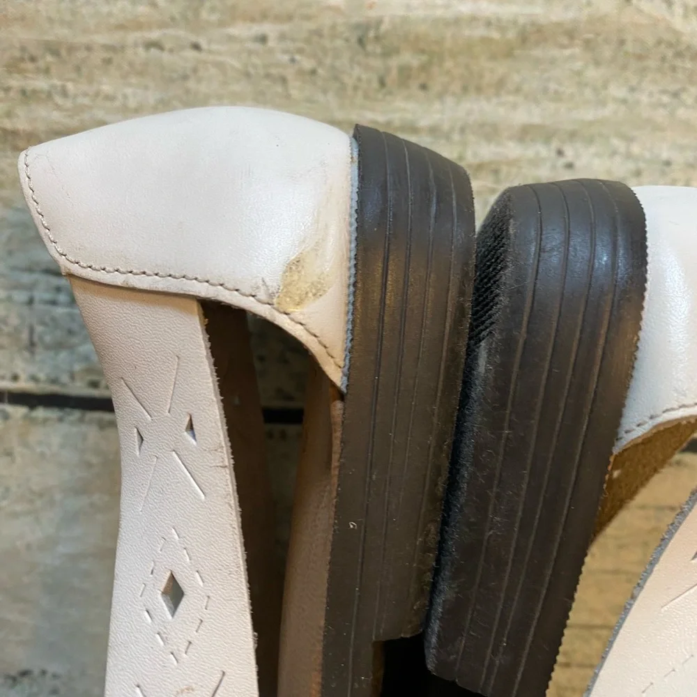 Romano white leather slip on hurarache sandals. 8 - Picture 12 of 14